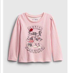 Disney Gap Minnie & Mickey Graphic Long Sleeve Tee